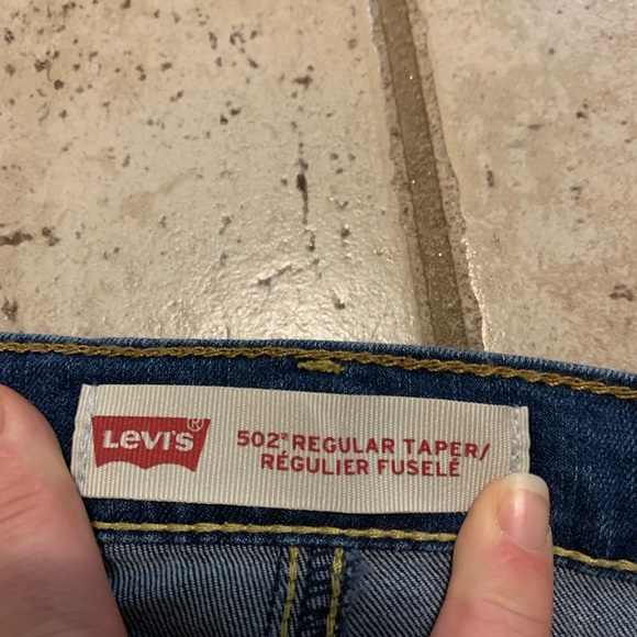 Levi's 502 Regular Taper Blue Denim Jeans Boys Size 8 R Adjustable Waist - Picture 3 of 9